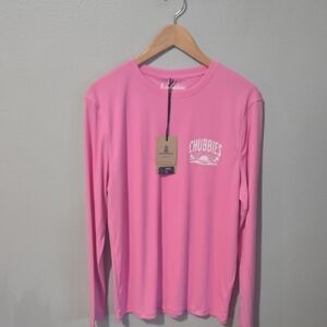 NWT: Mens Chubbies Pink Long Sleeve Shirt In Size Medium